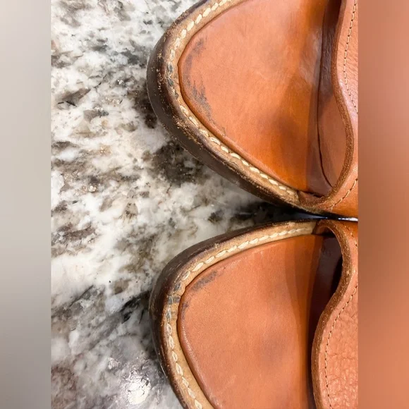 USED Prada Brown Leather Sling Backs in Cognac Size 40 - Picture 12 of 13